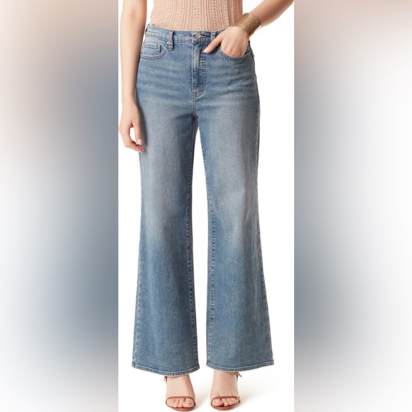 Sam Edelman Denim - Sam Edelman Codie Wide Leg Jeans High Rise Size 27 Blue Denim
